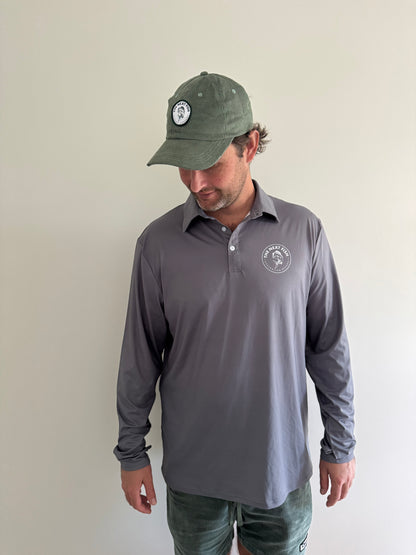 Grey Collared Tuna Performance Fishing Shirt