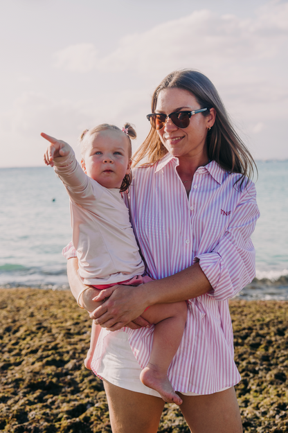 PRE-ORDER - Essential Pink Striped Button Up Shirt - Delivery Expected Late September