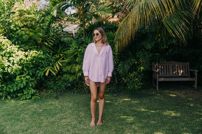 PRE-ORDER - Essential Pink Striped Button Up Shirt - Delivery Expected Late September